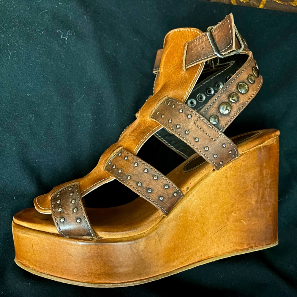 Freebird size 8. 4 inch leather wedges.